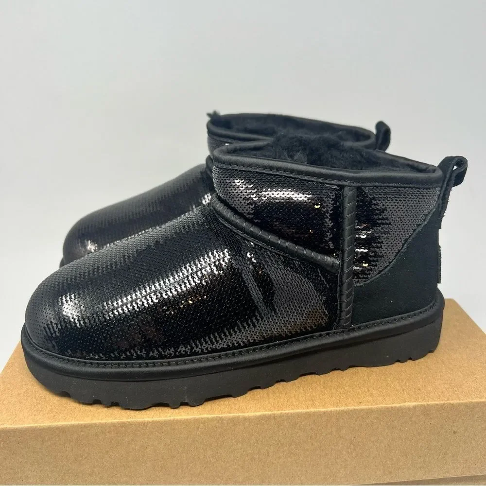 UGG Classic Mini Mirror Ball Boots Size 5